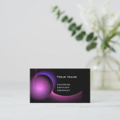 ECLIPSE MONOGRAM Levendig zwart paars Visitekaartje (Staand voorkant)