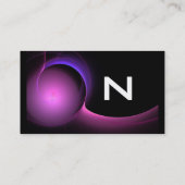 ECLIPSE MONOGRAM Levendig zwart paars Visitekaartje (Achterkant)