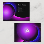 ECLIPSE MONOGRAM Levendig zwart paars Visitekaartje (Voorkant / Achterkant)