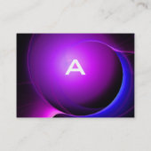 ECLIPSE MONOGRAM Levendig zwart paars Visitekaartje (Achterkant)