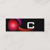 ECLIPSE MONOGRAM Levendig zwart rood Mini Visitekaartje (Achterkant)