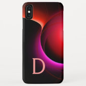 ECLIPSE MONOGRAM Levendig zwart rood roze Case-Mate iPhone Case (Achterkant)