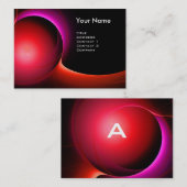 ECLIPSE MONOGRAM Levendig zwart rood Visitekaartje (Voorkant / Achterkant)