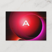 ECLIPSE MONOGRAM Levendig zwart rood Visitekaartje (Achterkant)