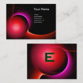 ECLIPSE MONOGRAM Levendig zwart rood Visitekaartje (Voorkant / Achterkant)