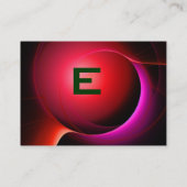 ECLIPSE MONOGRAM Levendig zwart rood Visitekaartje (Achterkant)