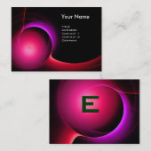 ECLIPSE MONOGRAM Levendig zwart roze paars Visitekaartje (Voorkant / Achterkant)