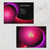 ECLIPSE MONOGRAM Levendig zwart roze Visitekaartje (Voorkant / Achterkant)