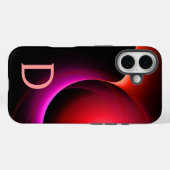 ECLIPSE MONOGRAM Levendig zwart violet roze Case-Mate iPhone Case (Achterkant (horizontaal))