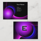 ECLIPSE MONOGRAM Levendig zwart violet Visitekaartje (Voorkant / Achterkant)