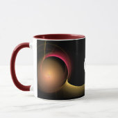 ECLIPSE MONOGRAM Roze gele zwarte fractals Mok (Links)