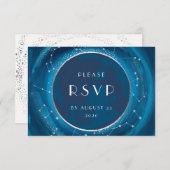Eclipse Moon Wedding RSVP-kaart RSVP Kaartje (Voorkant / Achterkant)