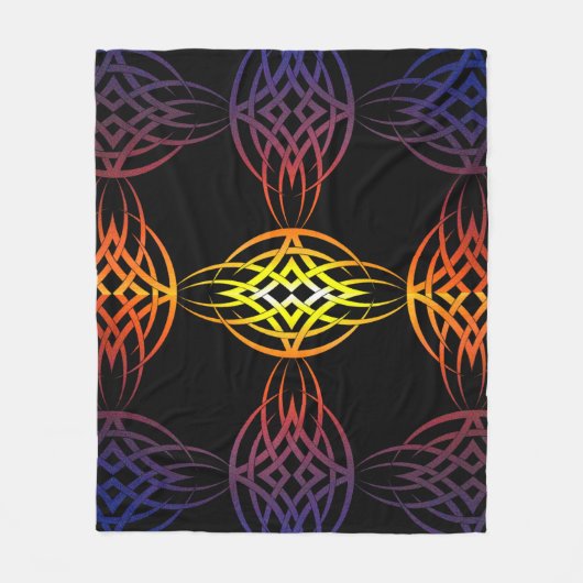 Eclipse Offset ( Regenboog ) Fleece Deken (Voorkant)