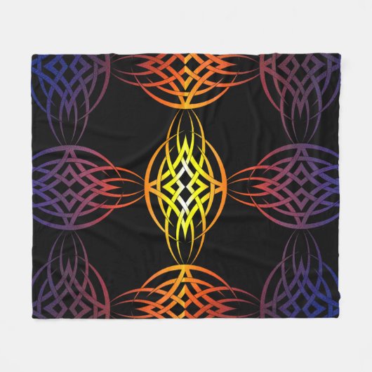 Eclipse Offset ( Regenboog ) Fleece Deken (Voorkant (Horizontaal))