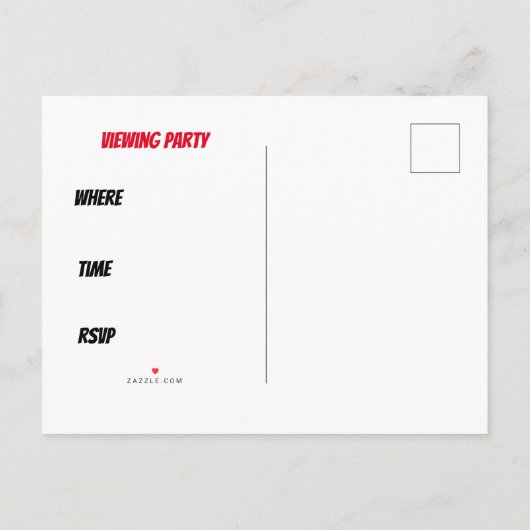 Eclipse Party Uitnodiging Briefkaart (Achterkant)