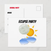 Eclipse Party Uitnodiging Briefkaart (Voorkant / Achterkant)
