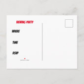 Eclipse Party Uitnodiging Briefkaart (Achterkant)