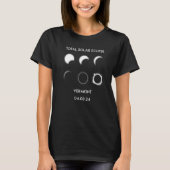 Eclipse Phases 04 08 24 Total Solar Eclipse Vermon T-shirt (Voorkant)