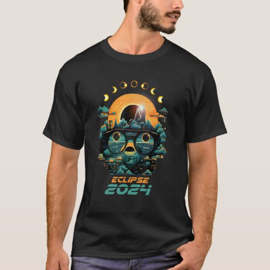 Eclipse Phases Total Solar Eclipse 2024 T-shirt (Voorkant)