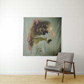 Eclipse Priestess Moon Occult Dark Witchy AI Art Wandkleed (In Situ (horizontaal))