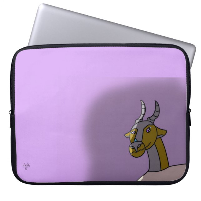 Eclipse RPG Draken Karakter Paarse Esthetiek  Laptop Sleeve (Voorkant)