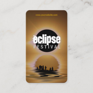 Eclipse Silhouette-kaart voor festival Visitekaartje