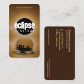 Eclipse Silhouette-kaart voor festival Visitekaartje (Voorkant / Achterkant)