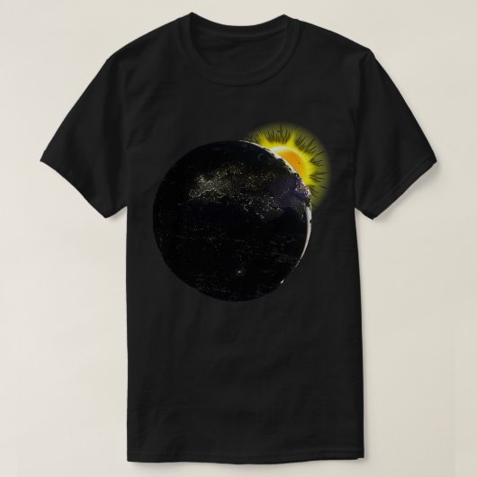 Eclipse Sun Earth Astronomie T-shirt (Design voorkant)