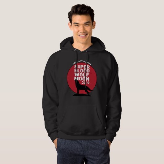 Eclipse Super Blood Wolf Moon 2019 Hoodie (Voorkant volledig)