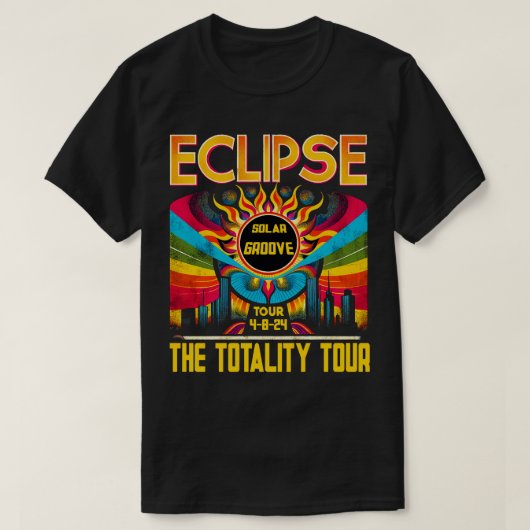 Eclipse the totality tour 04 08 2024 t-shirt (Design voorkant)