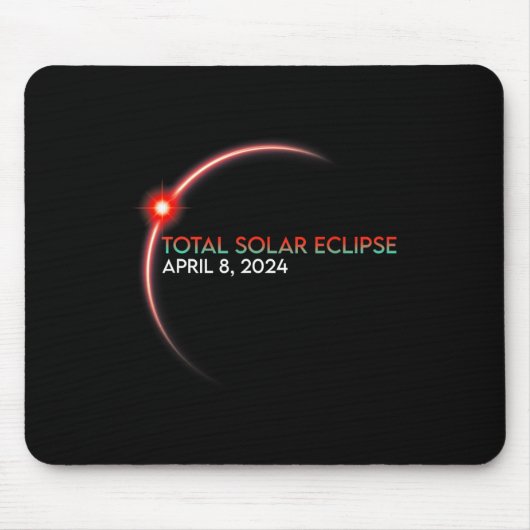 Eclipse Totale Zonsverduistering 2024 2  Muismat (Voorkant)