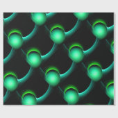 ECLIPSE Trillant Groen zwart Cadeaupapier (Vlak)