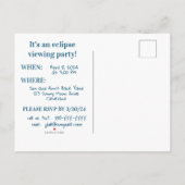 ECLIPSE-UITNODIGINGEN VOOR FEESTJES UITNODIGING BRIEFKAART (Achterkant)