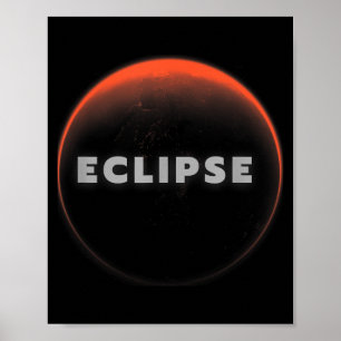 Eclipse Universeel Totale Maansverduistering Zonne Poster