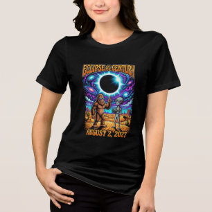 Eclipse Van De Eeuw 2 Augustus 2027 Historisch Tri-Blend Shirt