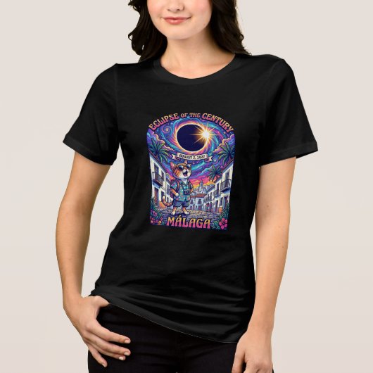 Eclipse Van De Eeuw 2 Augustus 2027 Malaga T-Shirt (Voorkant)