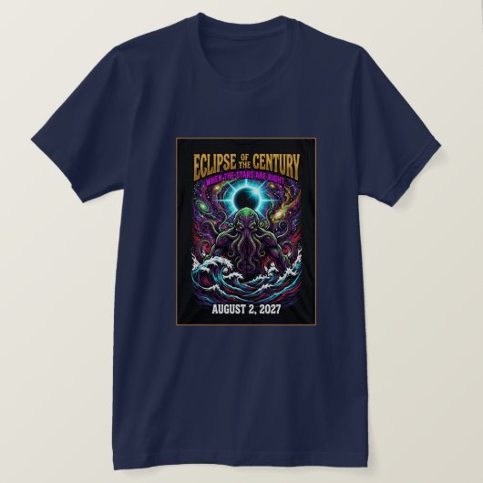 Eclipse Van De Eeuw Cthulhu Lovecraft Eldritch T-shirt (Design voorkant)