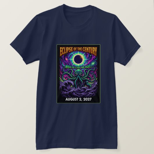 Eclipse Van De Eeuw Cthulhu Oudere Teken Ouder T-shirt (Design voorkant)