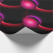 ECLIPSE Vibrant Fuchsia, roze, rood, zwart Cadeaupapier (Hoek)