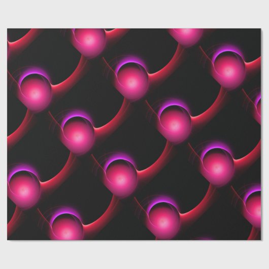 ECLIPSE Vibrant Fuchsia, roze, rood, zwart Cadeaupapier (Vlak)