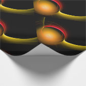 ECLIPSE Vibrant Red Yellow Black Cadeaupapier (Hoek)