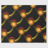 ECLIPSE Vibrant Red Yellow Black Cadeaupapier (Vlak)