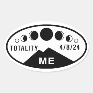 Eclipse Waterfles Sticker - Maine - 2024