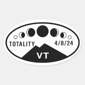 Eclipse Waterfles Sticker - Vermont - 2024