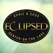 Eclipse zwart en goud uw stad horloge bestemming raamsticker (Vel 3)