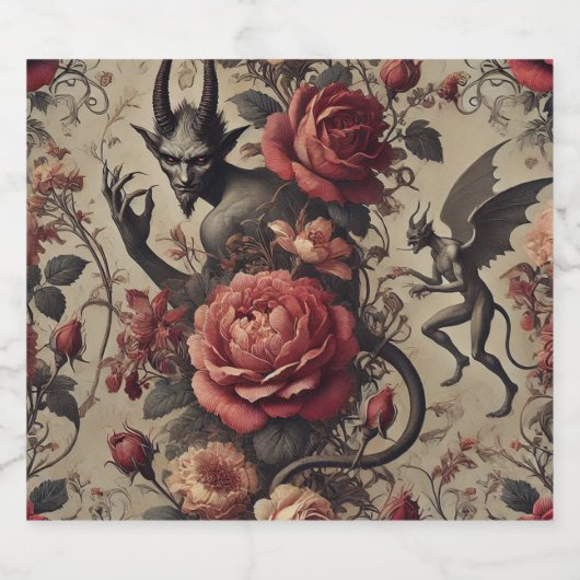 Eclipsed Grace - Gotisch Victoriaans Bier Etiket (Enkel label)