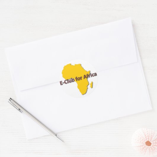 Eclub voor Afrika sticker (Envelop)