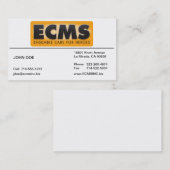 ECMS Visitekaartje gelijnd (Voorkant / Achterkant)