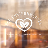 Eco2 verlaat het hart logo witte kleding raamsticker (Vel 2)