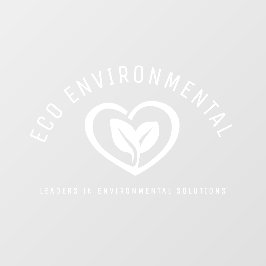 Eco2 verlaat het hart logo witte kleding raamsticker